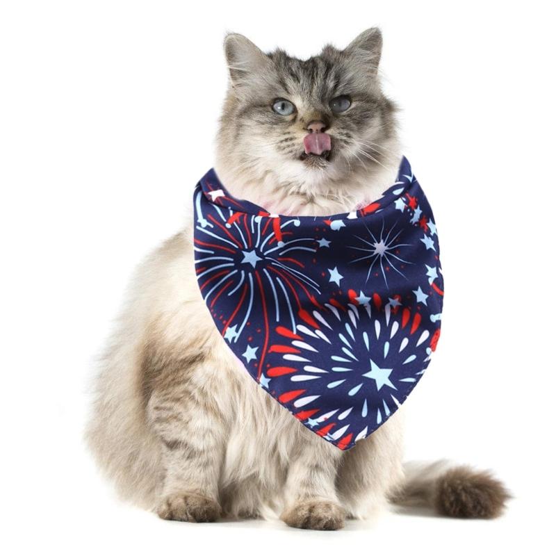 Dog Cats Neckerchief Collar Scarf Saliva Towel Pet Julycostume Accessories Dog Bandanas Soft Triangular Bibs