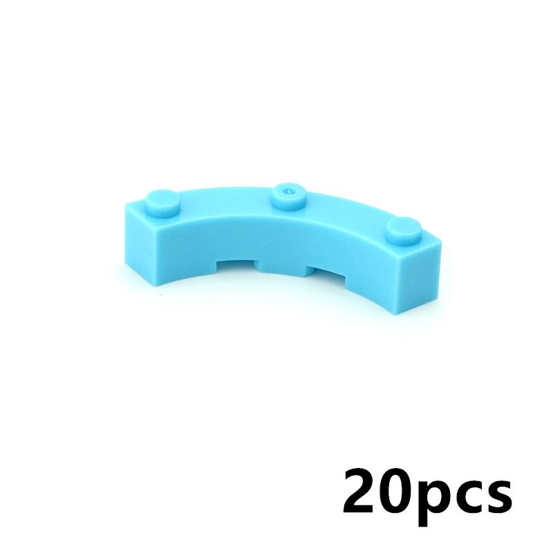 Building Blocks 48092 4x4 Curved Brick With 3 Studs For Building Blocks Parts DIY Educational Bricks Bulk Model Gift Toys