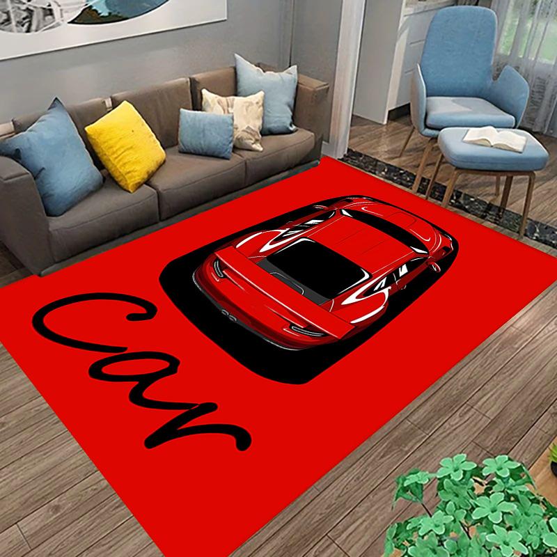 car Pattern Printed Rug suitable for living room game room computer room bedroom carpet home Halloween gift birthday gift
