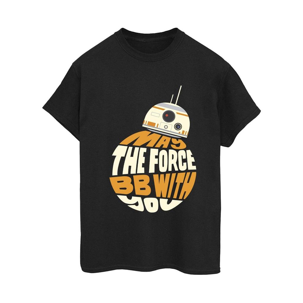 STAR WARS Dámské/Dámské tričko May The Force BB8 Cotton Boyfriend