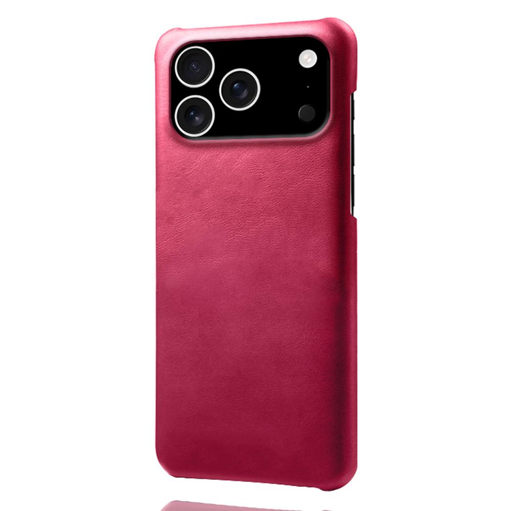 For iPhone 17 Pro Case Calf Texture PU Leather Hard PC Protective Phone Cover