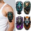 3pcs Temporary Tattoo Wolf Head Waterproof Long-lasting Body Stickers Lion Tree Realistic Temporary Tattoos Robotic Bird For