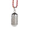 Titanium Steel Lengyan Mantra Pendant Necklace - Retro, Openable Amulet for Men & Women