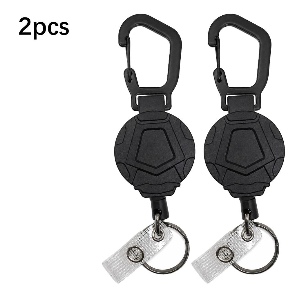 Retractable Keychain Universal Anti Theft Design Outdoor Camping Rope Keyring Portable Key Chain Ring For Keys ID Badge Holder