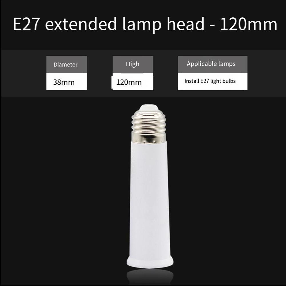 Lighting Socket Adapter E27 Extension Adapter Home Lighting Compatible With LED Bulbs Flame-Retardant Material