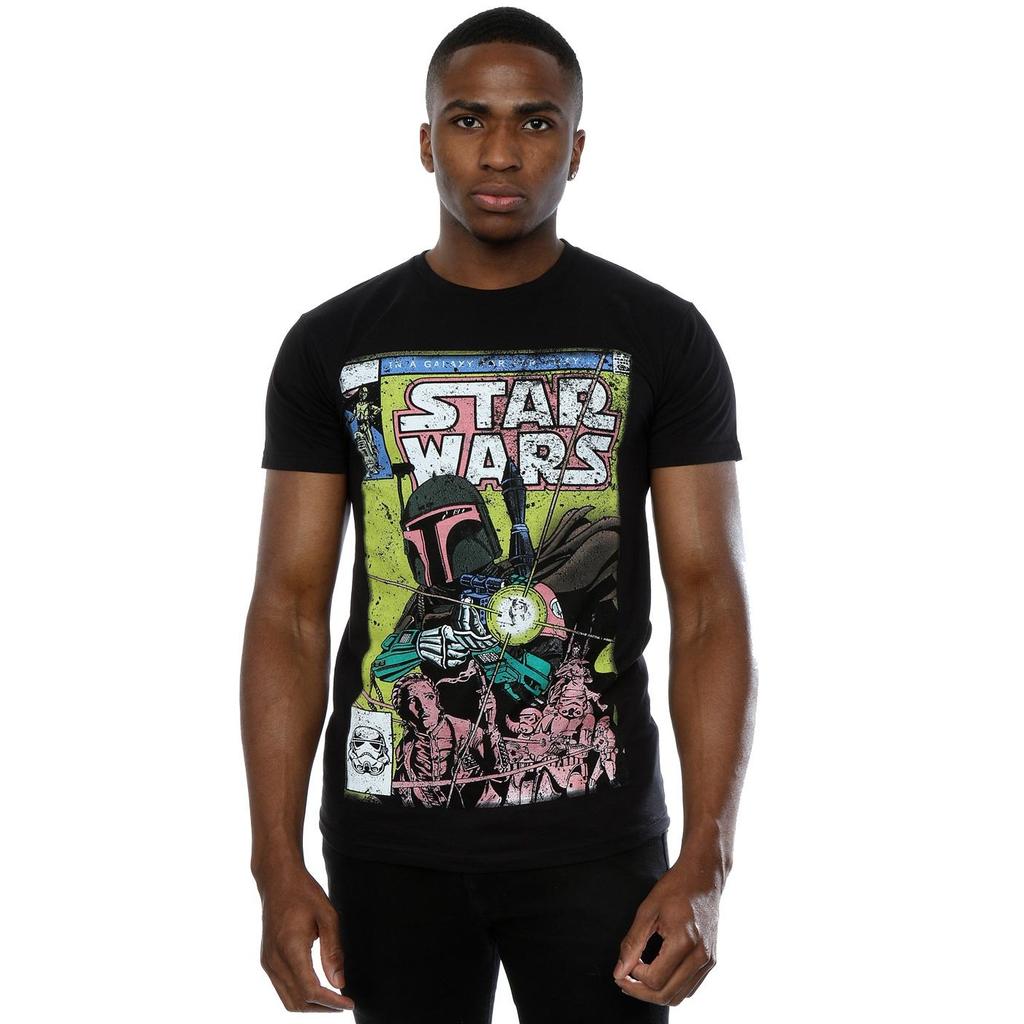 STAR WARS Mens Boba Fett Comic T-Shirt