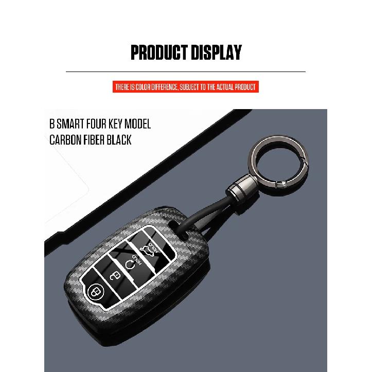 3 4 Buttons Carbon Style ABS Car Key Case Cover Fob for KIA Sportage Cerato Optima K2 K3 K4 K5 RIO Picanto Soul Sorento Sedona