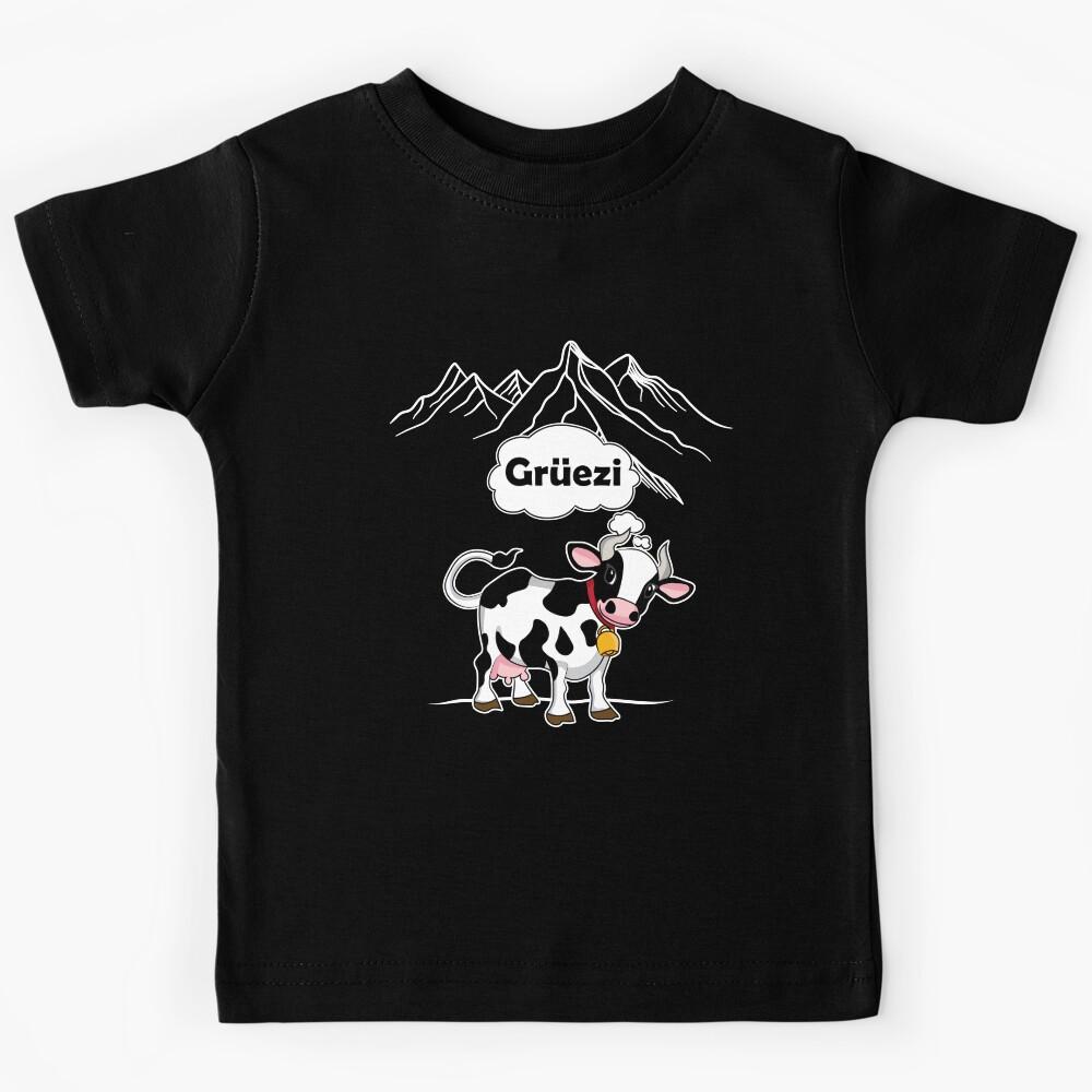 Swiss Cow - Gruezi - Switzerland Travel Kids T-Shirt 130