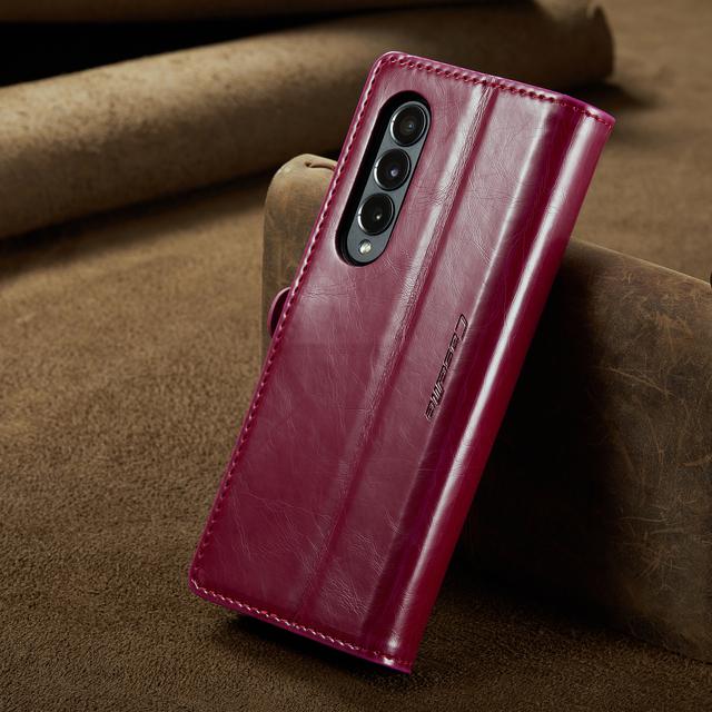 

Кожаный кошелек с защитой от падения, аксессуары для телефонов, чехол для Samsung Galaxy Z Fold 4 Fold4 Fold3 Fold 3 5g, нескользящий слот для карт, чехол for Samsung z fold 3 розы красного