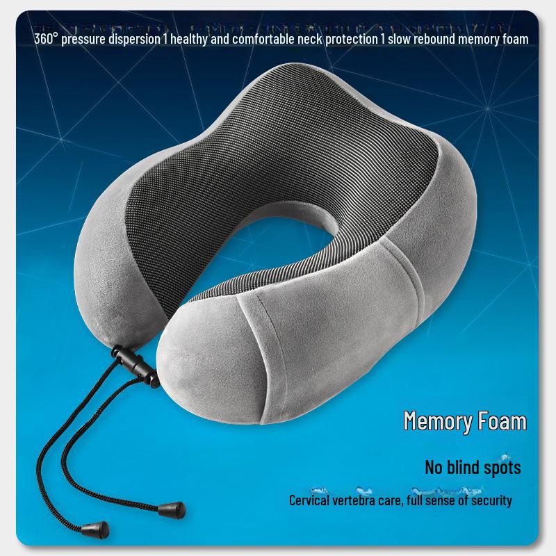 Magnetic Memory Foam U-Shape Neck Pillow - Slow Rebound, Multi-Purpose for Travel