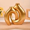 Vase Ornament, Resin Decorative Vase Sculpture, Table Decor for Living Room Bedroom Office Home Balcony Indoor