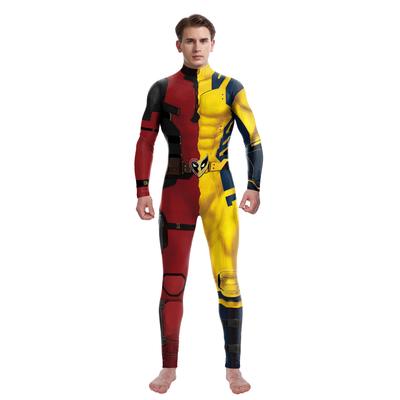 Superhero Men Film Deadpool Wolverine Cosplay Costumes Hallloween Jumpsuit Performance Party Zentai Bodysuit