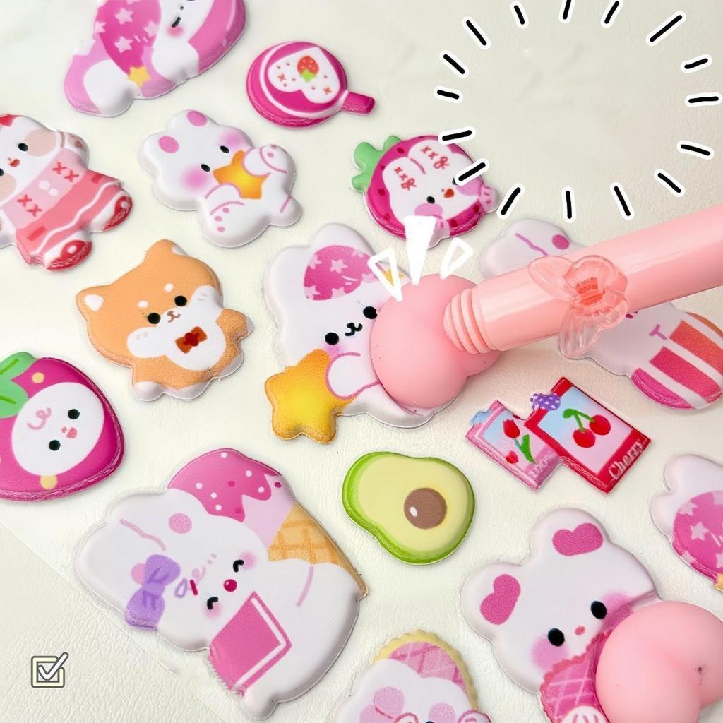 3D Stickers For Kids 3D Decals Scrapbooking Supplies Cat Decals Water Bottle Decorations For Diary Scrapbook Pencil Case Tablet