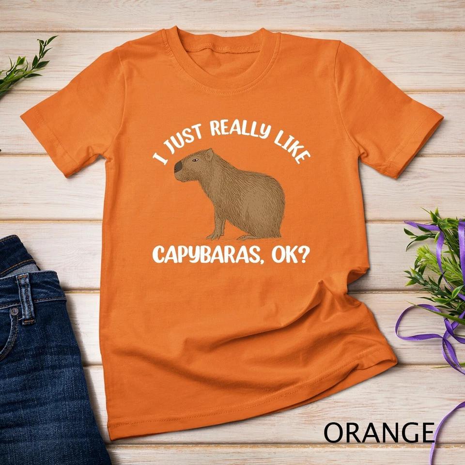 Funny Capybara Art For Men Women Kids Rodent Capybara Lover Unisex T-shirt 7 XL