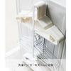 Yamazaki Magnetic Laundry Hanger Storage Rack, White, Approx. W6 x D8.5 x H46cm, Plate, Hanger Storage, Next to Washing Machine, Easy Installation, Ho