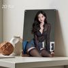 2D Flat Custom Tinplate Portrait Painting - Fashion Metal Wall Art Plaque with Pre-Drilled Holes for Home Decor