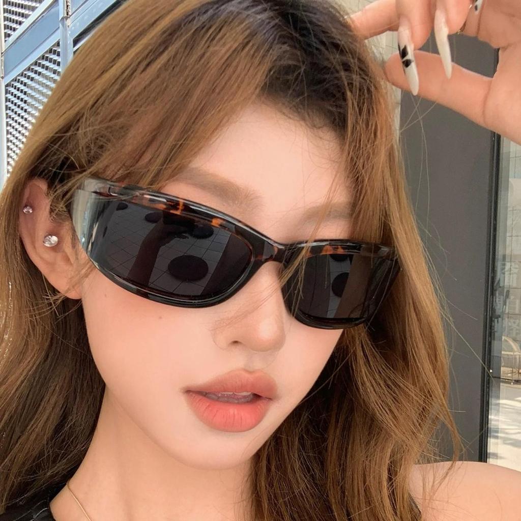 Women's Cyberpunk Narrow-Frame Sunglasses: High-End, Futuristic Style with Functional TR Headband