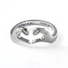 European & American Romantic Heart Gesture Couple Ring - Fashionable Double Hand Design