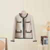 Wool Cashmere Woven Belt Temperament Double-sided Nylon Coat Temperament Jacket Thin Commuting Style