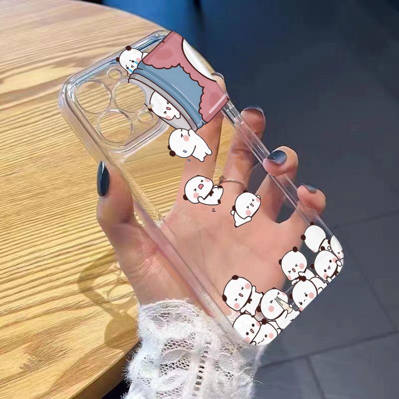 Funny Cat Phone Case For iPhone 17 Air 16E 16 15 14 11 Pro Max Plus 13 12 Mini 8 7 X XR Transparent Shockproof Cover