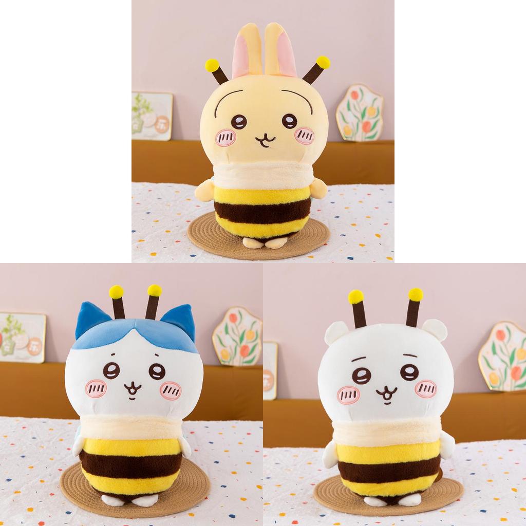 Plush Toy Bee Series Cute Cartoon Giji Character Backrest Stuffed Animal For Kids And Teens