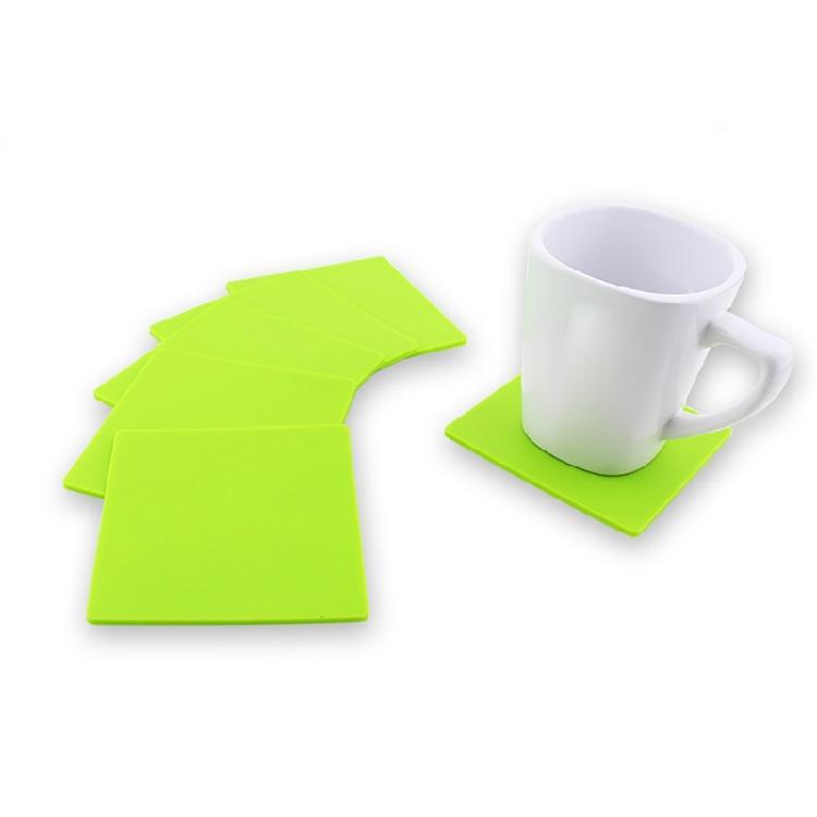 Nonslip Square Silicone Coasters Effective Silicone Coasters Practical Square Insulated Mat To Protect Furniture