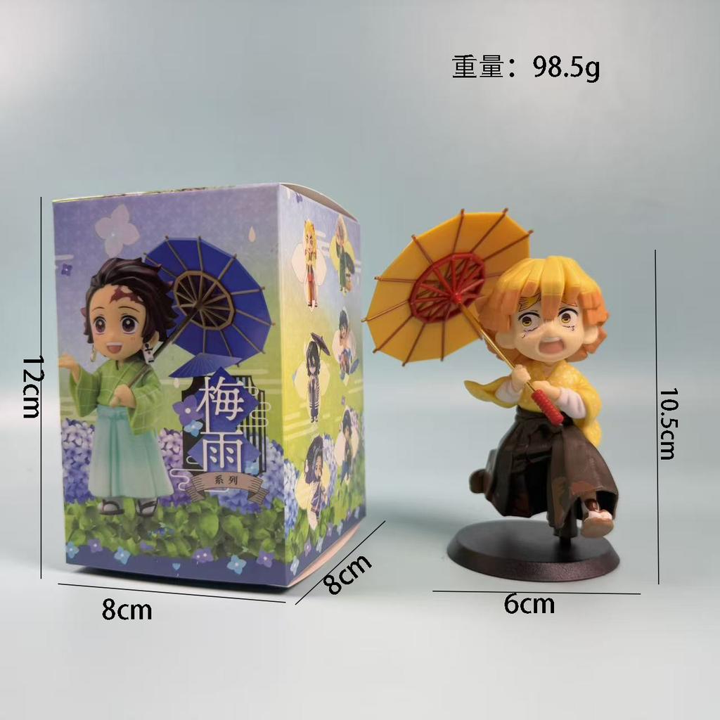 Demon Slayer Series Cute Figure Plum Rain Series Kochou Shinobu Tomioka Giyuu Kanroji Mitsuri Desktop Ornament Collection Gifts