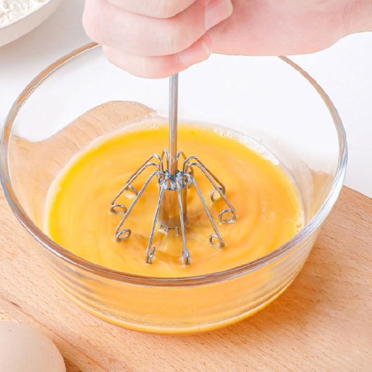 Ergonomischer Hand-Eierschläger für mühelose Backvorbereitungen Stahl-Schneebesen Klingen-Rotationsmechanismus Sahne-Mischwerkzeug
