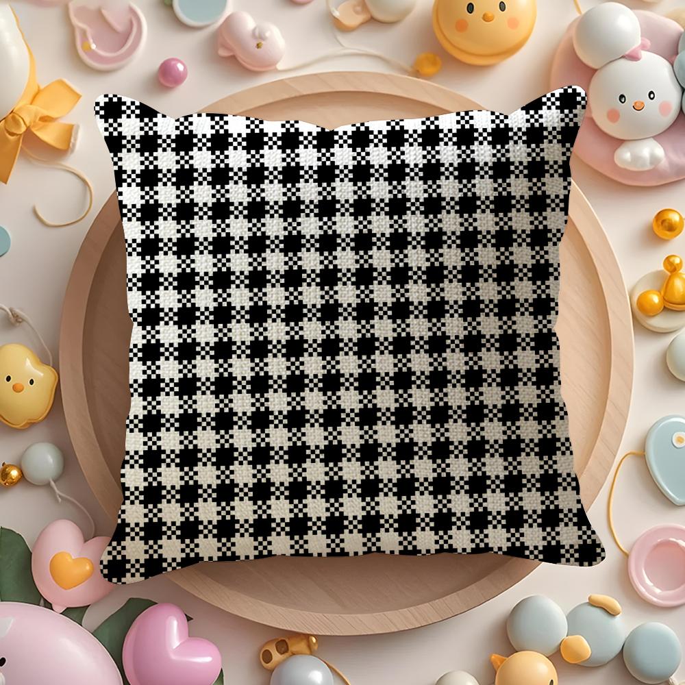 Black And White Minimalist Style Pillow Case Sofa Living Room Bedroom Headboard Backrest Cushion Square Cushion