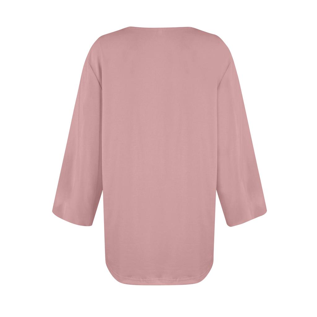 3/4 Sleeve Shirts For Women Cute Tops Graphic Tees  Blouses Casual Plus Size Basic Tops Pullover