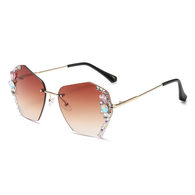 Trendy Polygon Womens Frame Sunglasses Summer Outdoor Sun Uv Protection