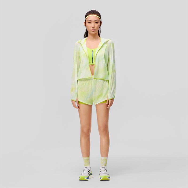 SAUCONY Low Rise Casual Knit Sports Shorts Women Shorts Yellow Green SC1249140A-PR61