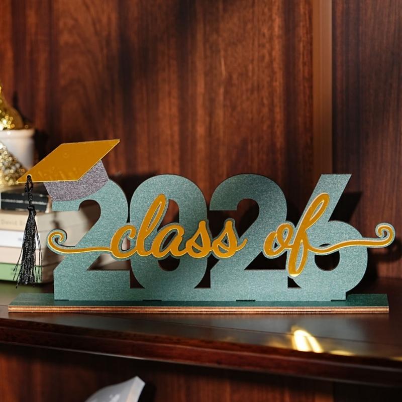 Graduation Decorations Class of 2026 Wood Table Centerpieces Congrats Grad Wooden Sign Graduation Table Toppers Gift