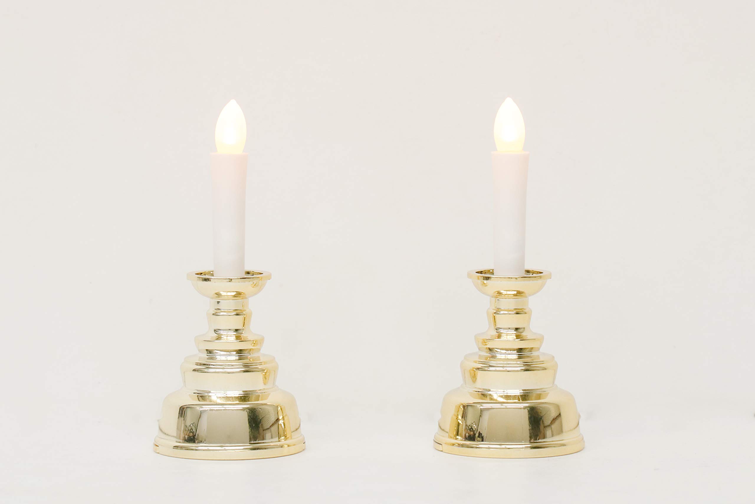 

Yamakou Shinto Items Made in Japan LED 1 Set of Extra for Shinto for Buddhist Visiting Memorial Service Size Approximately Height Diameter 3 Candles, золотий