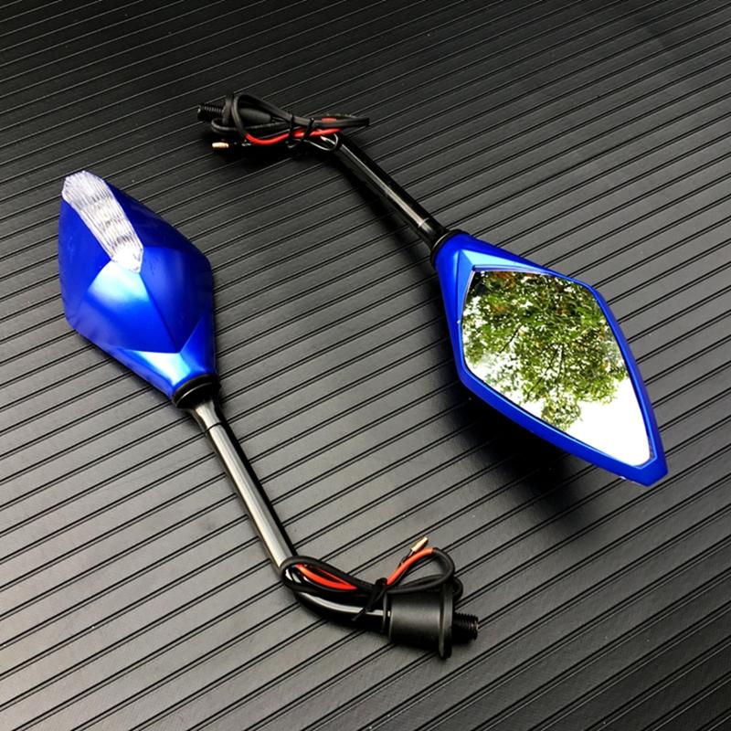 1 Pair Motorcycle Rearview Mirror Scooter Motocross Rearview Mirrors Electrombile Back Side Convex Mirror 10mm Universal