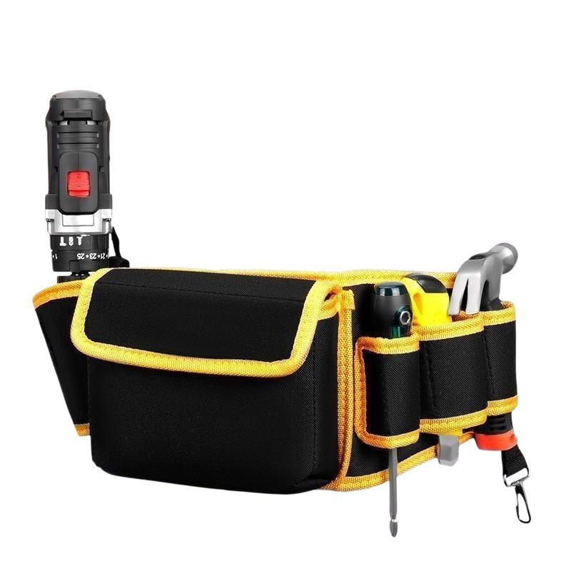 Heavy Duty Tool Waist Bag With Multi Pockets Phone Holder Hooks For Electricians Carpenters DIY Jobs