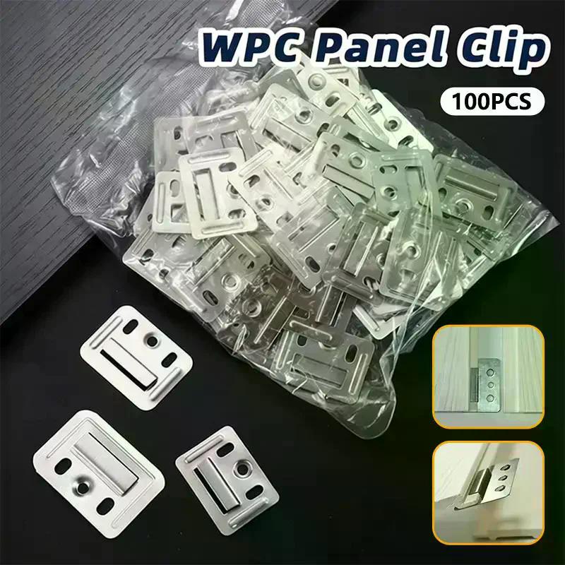100Pcs WPC Wall Panel Clips Metal Clip For Wpc Wall And Ceiling Fluted Cladding Clip Only Indoor And Outdoor Various Sizes