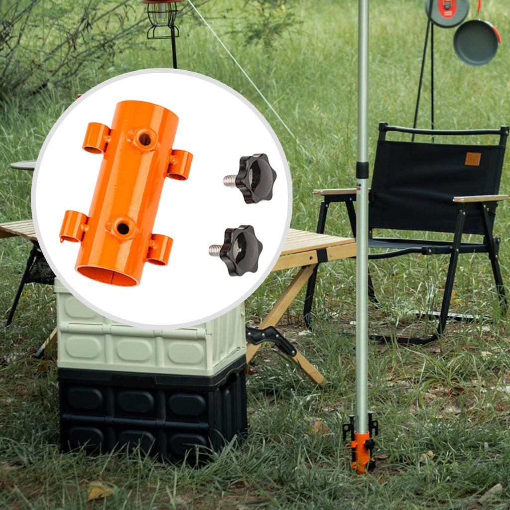 Adjustable Camping Awning Rod Holder Tent Canopy Holder Porable Umbrella Rod Fixed Stand for Camping Fishing Barbecue