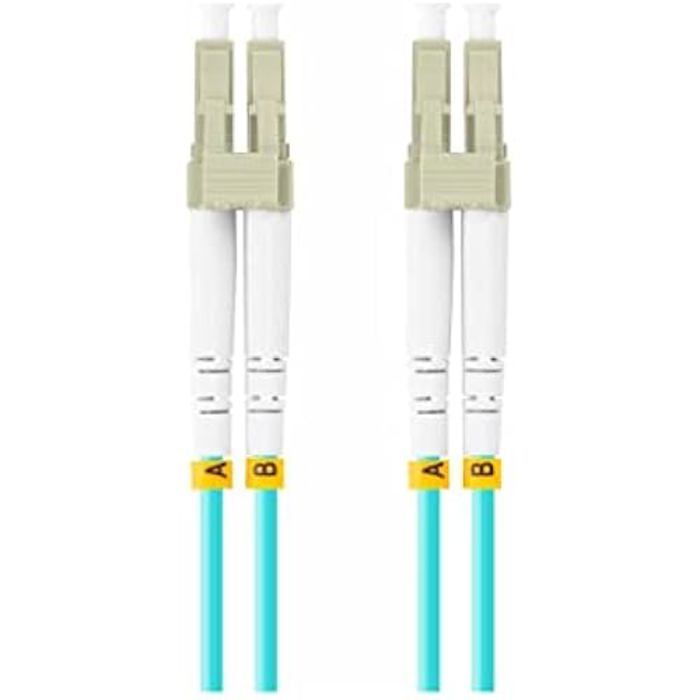 Câble de fibre optique - LANBERG - LATIGEUR FIBRE 5M - LC/UPC duplex - OM3 50/125 - Bleu