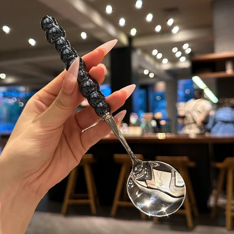 ZISIZ Pearl Handle Dessert Spoon Set