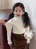 Kids Thickened One Piece Fleece Half Turtleneck Knit Sweater Anti Pilling Warm Base Layer Stylish Inner Wear Children Clothing