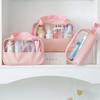 Transparent Travel Cosmetic Bag Zipper Closure Women Wash Pack Portable Toiletry Pouch  Makeup