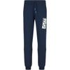 Emporio Armani EA7 Letter Logo Print Drawstring Knit Sports Pants Men bottoms Navy-Blue 3RPP65-PJ05Z-1554
