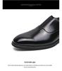 Men's Large Pointed Toe Leather Slip-on Shoes - Business, Formal, Wedding, Office Derby