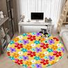 1pc Flower Pattern Chair Carpet for Office Non-Slip, Machine Washable Rug for Office, Room - Holiday Decor, Machine Made yy251016044