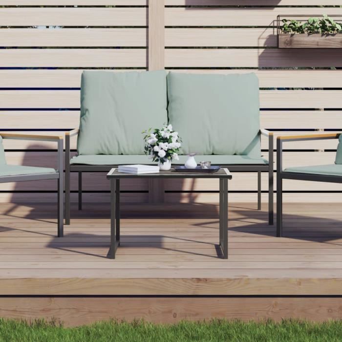 VidaXL Garden Table Anthracite 55x40x37 Cm Steel 355821