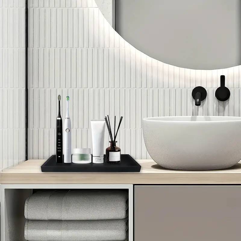 Silicone Bathroom Storage Tray With Multi Purpose Design For Travel And Home Use
