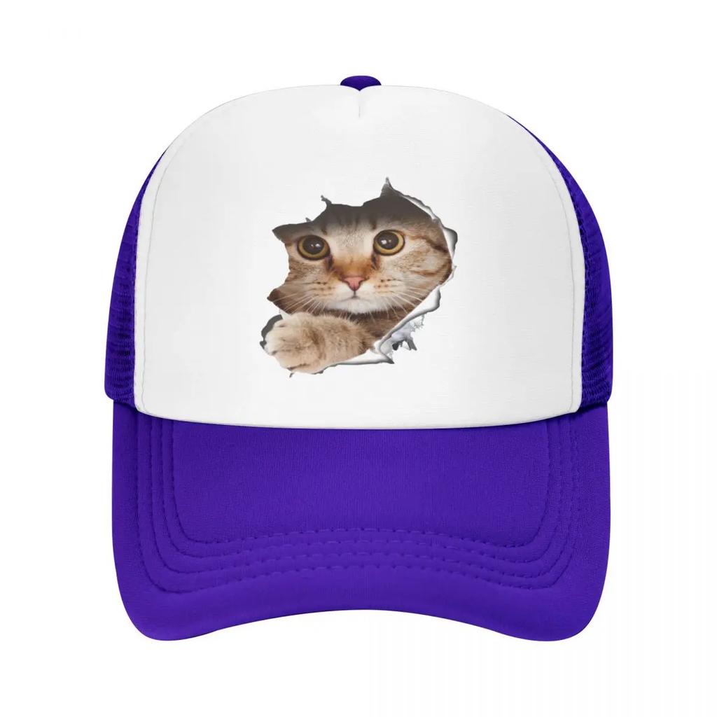 Custom Cute Cat Baseball Cap Women Unisex Personalized Adjustable Trucker Hat Streetwear Snapback Dad Hats