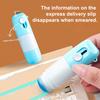 Thermal Paper Eraser, Privacy Stamp for Thermal Paper, 2 in 1 Redaction Roller with Mini Cutter, 10ml Fast Dry Label Hider for Shipping Receipts Bills