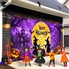 1pc,2Dflat, Halloween garage door decorations, scary Halloween garage door banners, outdoor and indoor Halloween decorations, ws